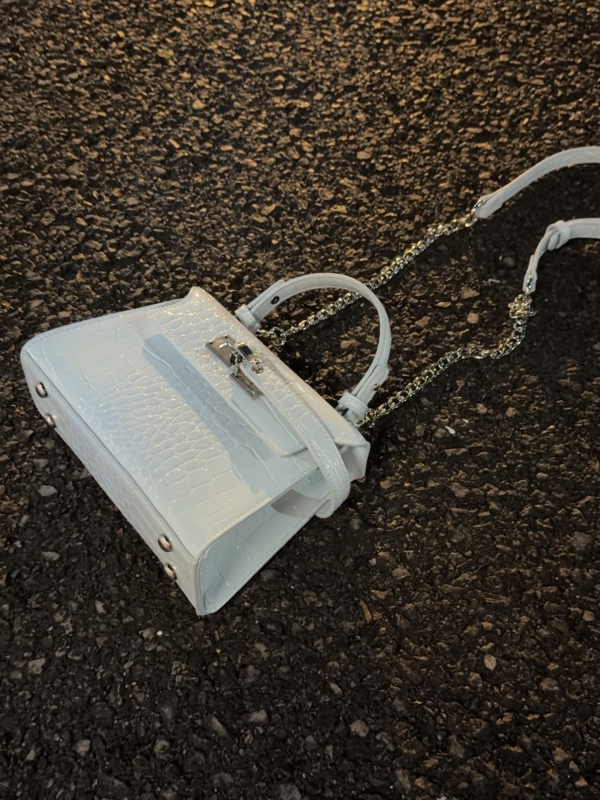 Muška crossbody torba s krokodilskim uzorkom, casual stil, svilenkasto cvjetni materijal, PVC podstava, jesen 2025