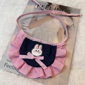 Pamutból készült háziállat-bib, masni dizájnnal, univerzális használat, minden évszakra, engedélyezett magánmárka