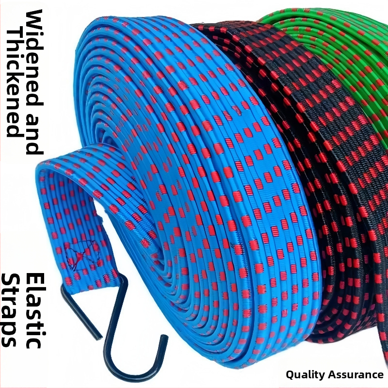 Zeyan universāla elastīgā siksna ar dubultu sprādzi – 1–3 m, bieza, nolietojumizturīga transportlīdzekļu piestiprināšanai