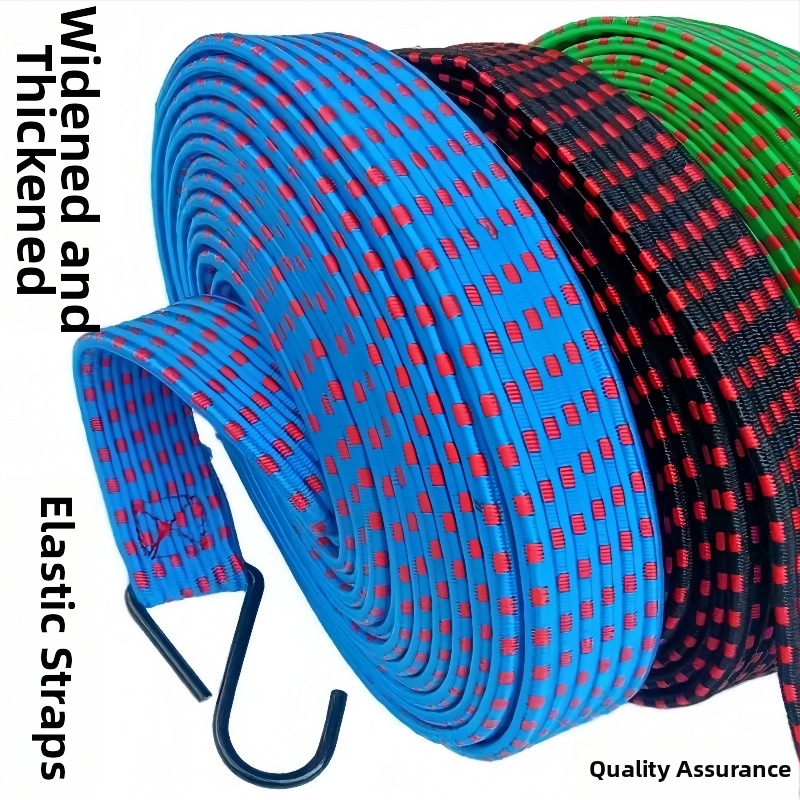 Zeyan universāla elastīgā siksna ar dubultu sprādzi – 1–3 m, bieza, nolietojumizturīga transportlīdzekļu piestiprināšanai