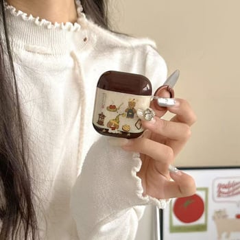 AirPods Pro 2 szilikontok, rajzfilmszerű medve dizájn, Apple-kompatibilis