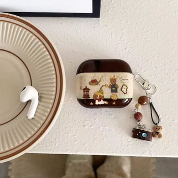 AirPods Pro 2 szilikontok, rajzfilmszerű medve dizájn, Apple-kompatibilis