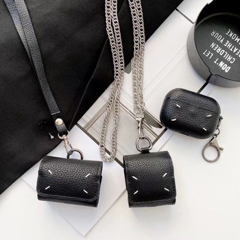 AirPods tok műbőr, domborított dizájn, univerzális illeszkedés, Apple-kompatibilis, testreszabás támogatott