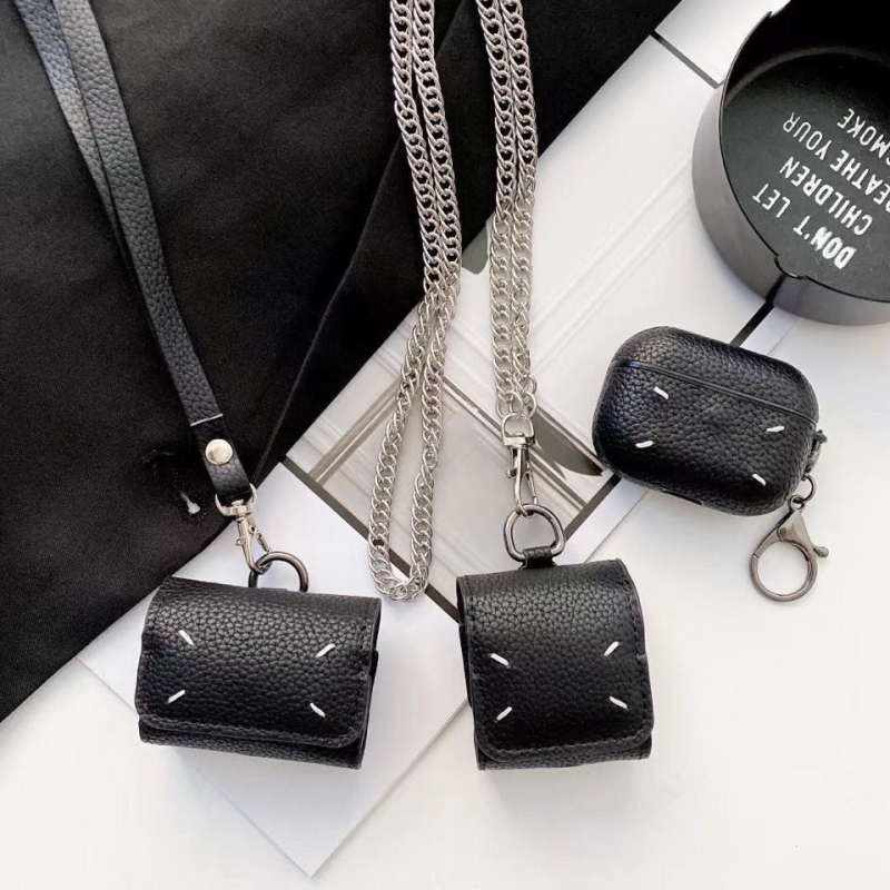 AirPods tok műbőr, domborított dizájn, univerzális illeszkedés, Apple-kompatibilis, testreszabás támogatott