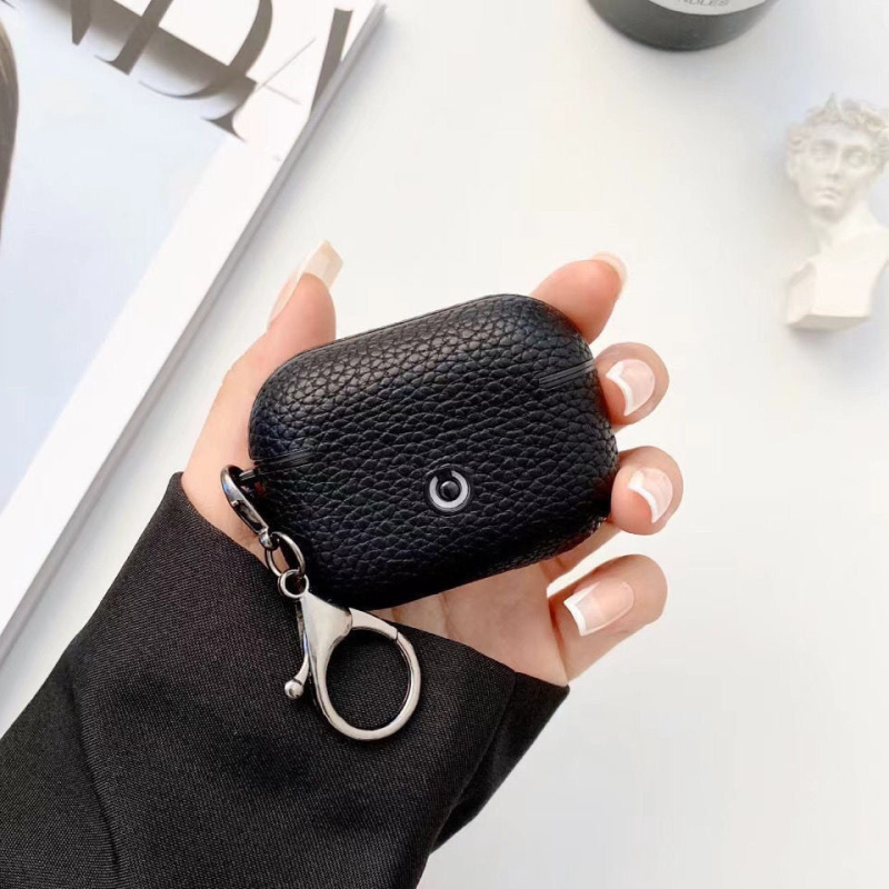 AirPods tok műbőr, domborított dizájn, univerzális illeszkedés, Apple-kompatibilis, testreszabás támogatott