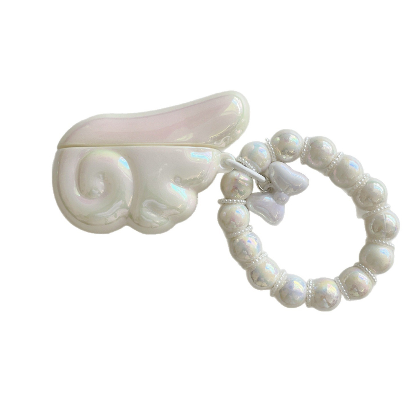 Θήκη AirPods με ηλεκτροχρωμιωμένα φτερά, καρτούν στυλ, ανάγλυφος TPU, συμβατή με Apple