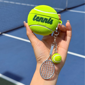 Θήκη AirPods Pro 2/3/4 Γενιά – Σχεδιασμός με προσομοιωμένη υφή μπάλας τένις, Υλικό PVC, Κωδικός Προϊόντος POP, Φορητός Σχεδιασμός, Στυλ Γενικού Σκοπού, Κατασκευή: Έντυπωση