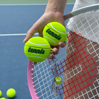 Θήκη AirPods Pro 2/3/4 Γενιά – Σχεδιασμός με προσομοιωμένη υφή μπάλας τένις, Υλικό PVC, Κωδικός Προϊόντος POP, Φορητός Σχεδιασμός, Στυλ Γενικού Σκοπού, Κατασκευή: Έντυπωση