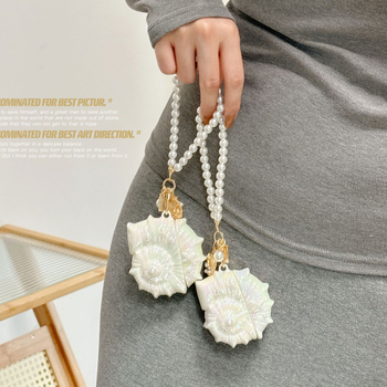 Θήκη AirPods με χαρακτική λέιζερ σε όστρακο μαργαριταριού, TPU προστατευτικό κάλυμμα, στυλ καρτούν, συμβατό με Apple