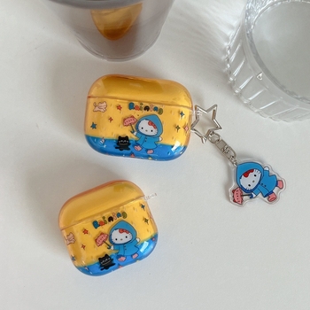 Zaštitna futrola za AirPods Pro 3 i Pro 2 — polikarbonat, reljefna površina, mekani kućište, dizajn mačkice