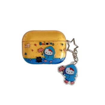 Zaštitna futrola za AirPods Pro 3 i Pro 2 — polikarbonat, reljefna površina, mekani kućište, dizajn mačkice