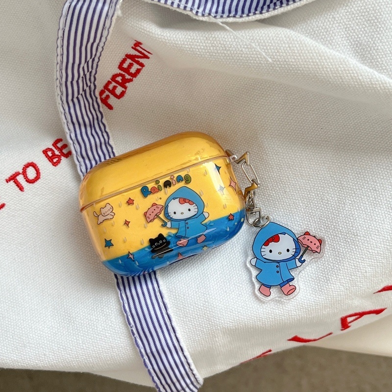 Zaštitna futrola za AirPods Pro 3 i Pro 2 — polikarbonat, reljefna površina, mekani kućište, dizajn mačkice