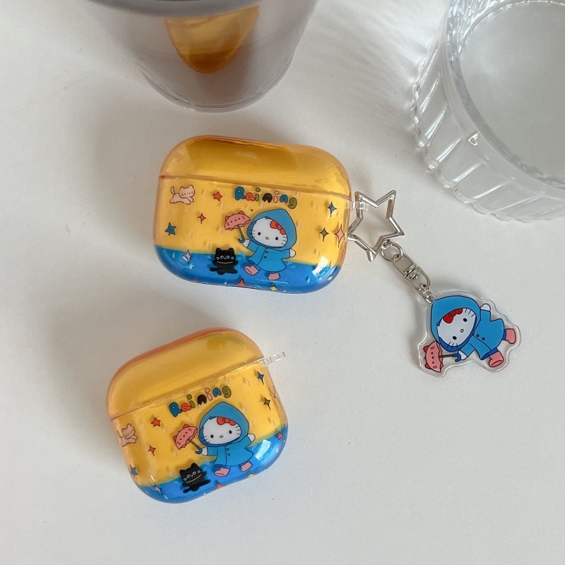 Zaštitna futrola za AirPods Pro 3 i Pro 2 — polikarbonat, reljefna površina, mekani kućište, dizajn mačkice