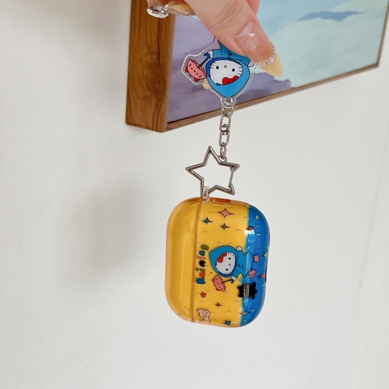 Zaštitna futrola za AirPods Pro 3 i Pro 2 — polikarbonat, reljefna površina, mekani kućište, dizajn mačkice