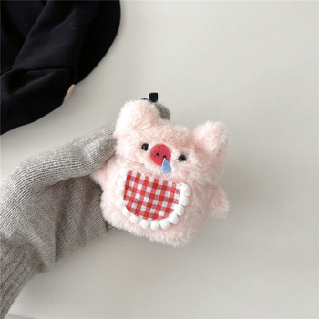 Etui za slušalice u stilu pregače, plišasti silikon, crtani dizajn, za Apple AirPods 1/2/3 Pro, elektroplating završetak