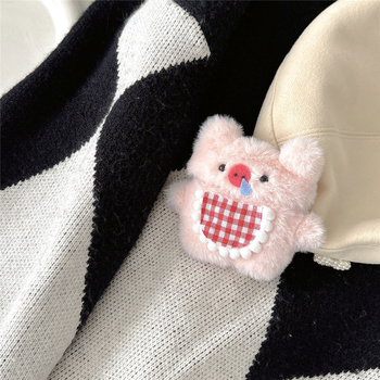 Etui za slušalice u stilu pregače, plišasti silikon, crtani dizajn, za Apple AirPods 1/2/3 Pro, elektroplating završetak