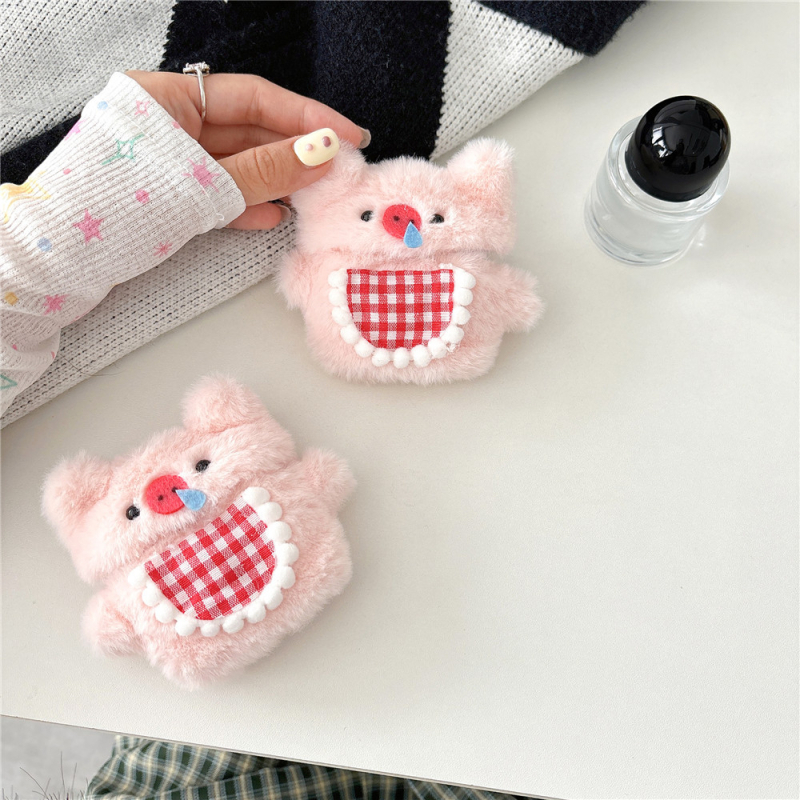 Etui za slušalice u stilu pregače, plišasti silikon, crtani dizajn, za Apple AirPods 1/2/3 Pro, elektroplating završetak