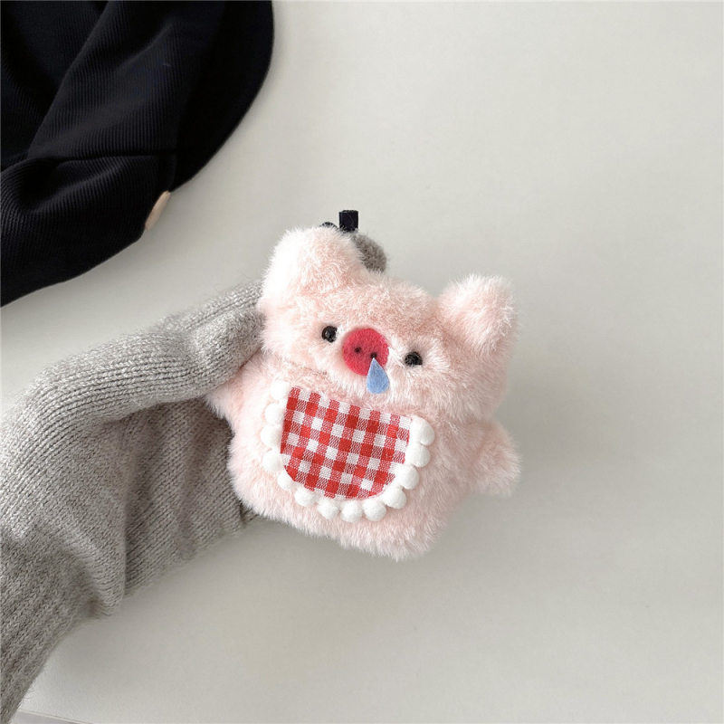 Etui za slušalice u stilu pregače, plišasti silikon, crtani dizajn, za Apple AirPods 1/2/3 Pro, elektroplating završetak