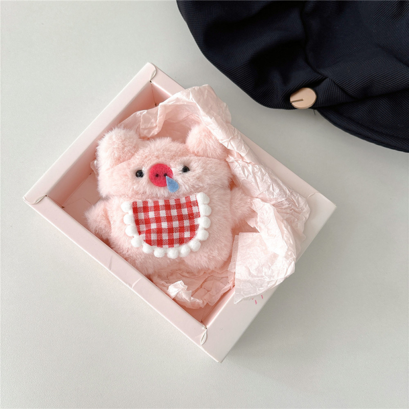 Etui za slušalice u stilu pregače, plišasti silikon, crtani dizajn, za Apple AirPods 1/2/3 Pro, elektroplating završetak