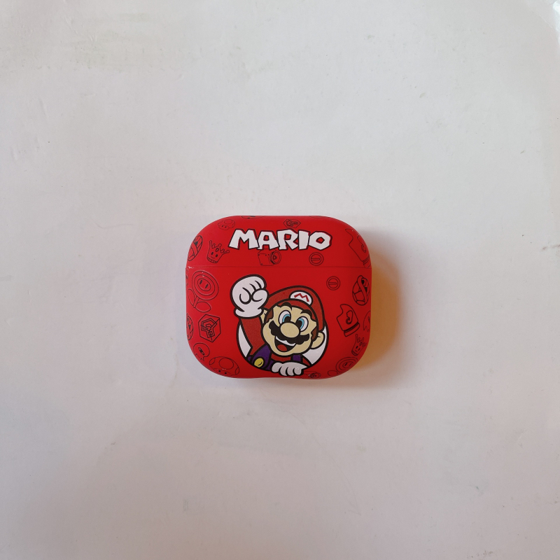 AirPods Pro защитен калъф – тема Марио, TPU матово покритие, съвместим с AirPods Pro 1/2/3