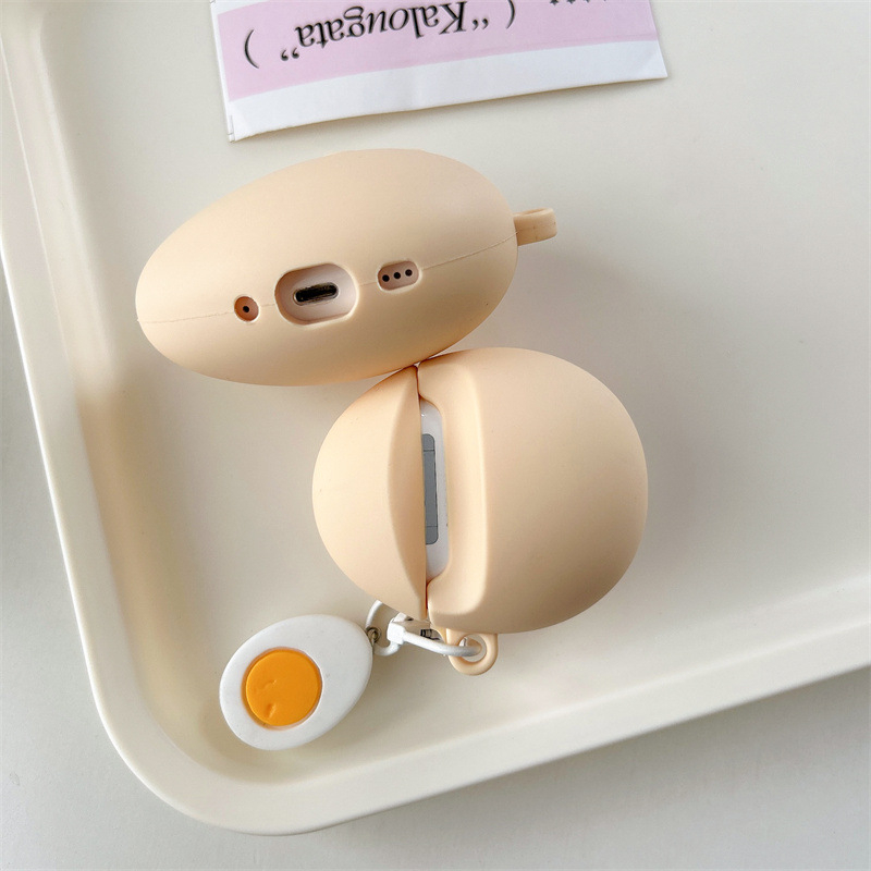 3D silikonska torbica u obliku jaja za AirPods Pro, kompatibilna s generacijama 1–4