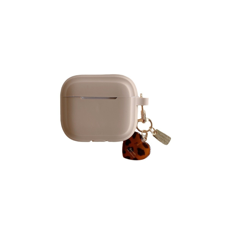 Silikonska zaštitna maska s leopardovim uzorkom u obliku srca za Apple AirPods 4. generacije, kompatibilna s Pro 2 i 3. generacijom