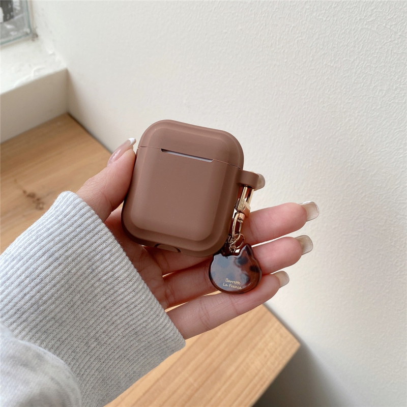 Silikonska zaštitna maska s leopardovim uzorkom u obliku srca za Apple AirPods 4. generacije, kompatibilna s Pro 2 i 3. generacijom