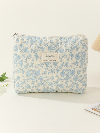Torbica za šminku s cvjetnim uzorkom, pamuk, prijenosna za putovanja