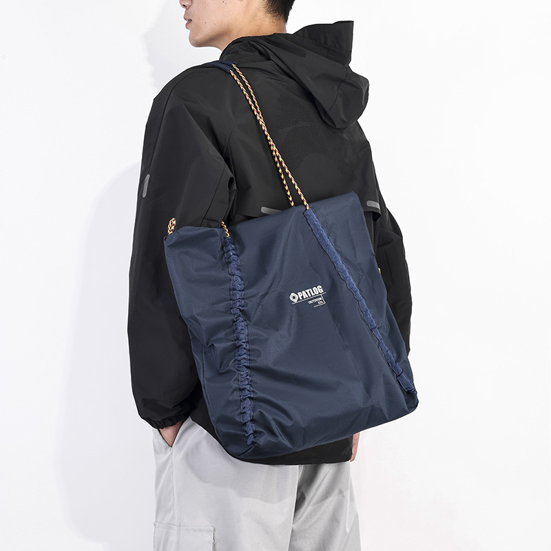 Rucsac de călătorie pliabil — stil urban minimalist, poliester, pentru utilizare zilnică, geantă de umăr pentru bărbați