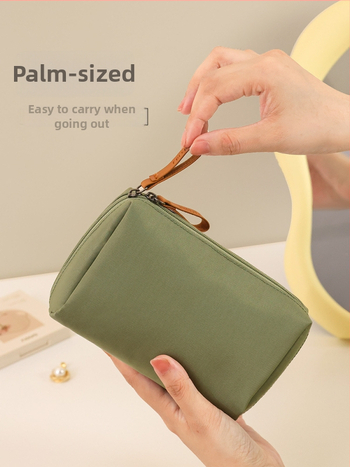 Cestovná kozmetická taštička pre ženy – mestský jednoduchý štýl, nylonová konštrukcia, podšívka nylon, vodeodolná a odolná voči opotrebeniu, vhodná pre domáce uloženie