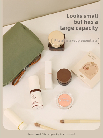 Cestovná kozmetická taštička pre ženy – mestský jednoduchý štýl, nylonová konštrukcia, podšívka nylon, vodeodolná a odolná voči opotrebeniu, vhodná pre domáce uloženie