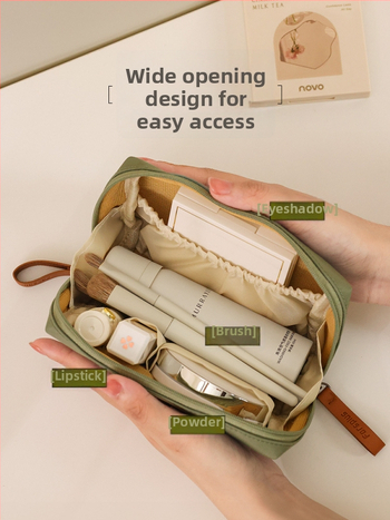 Cestovná kozmetická taštička pre ženy – mestský jednoduchý štýl, nylonová konštrukcia, podšívka nylon, vodeodolná a odolná voči opotrebeniu, vhodná pre domáce uloženie