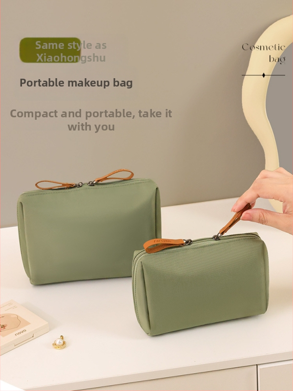 Cestovná kozmetická taštička pre ženy – mestský jednoduchý štýl, nylonová konštrukcia, podšívka nylon, vodeodolná a odolná voči opotrebeniu, vhodná pre domáce uloženie