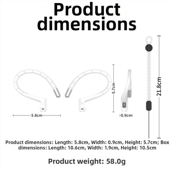 AirPods silikónový háčik na ucho – proti strate, prenosný, vstrekované, všeobecné použitie pre Apple AirPods (1./2. generácia)