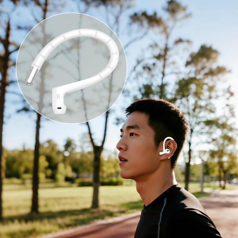 AirPods silikónový háčik na ucho – proti strate, prenosný, vstrekované, všeobecné použitie pre Apple AirPods (1./2. generácia)