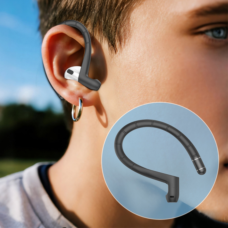 AirPods silikónový háčik na ucho – proti strate, prenosný, vstrekované, všeobecné použitie pre Apple AirPods (1./2. generácia)