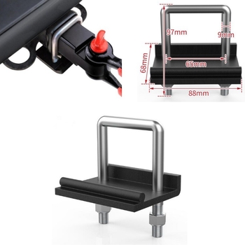 U-veida stiprinājumi pie piekabes ar triecienizturīgiem stabilizatoriem | Materiāls: oglekļa tērauds + dzelzs | Modeļi: YH1927, YH1787, YH2095 | Virsmas apstrāde: plastmasas pārklājums