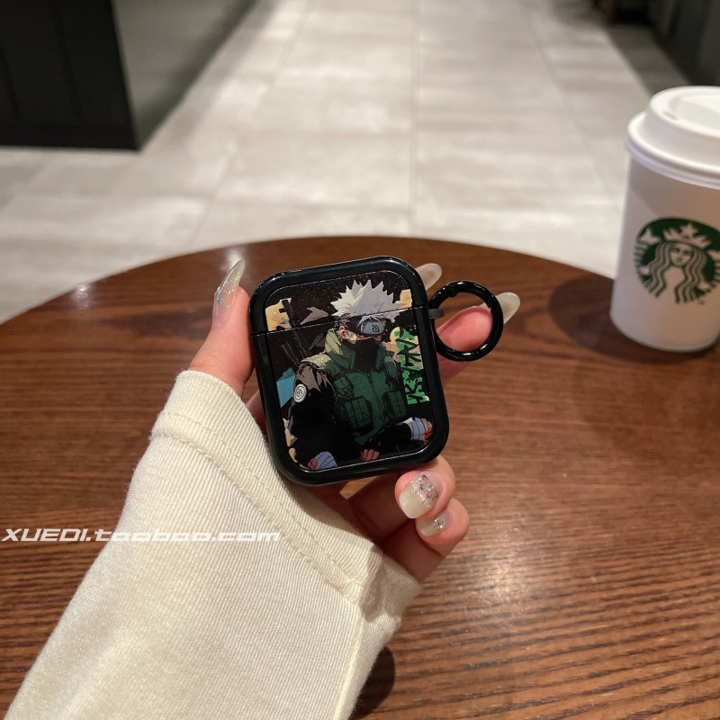 Carcasă de protecție TPU Naruto Kakashi pentru AirPods Pro 2 și AirPods 3/4 Gen, tip split, universal, turnare prin injecție