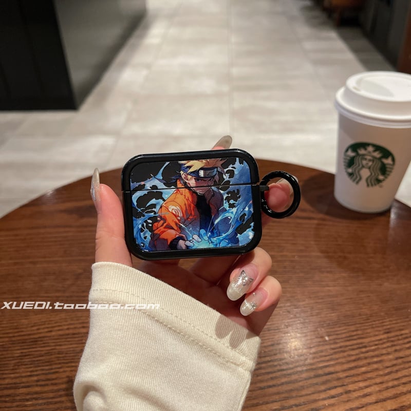 Carcasă de protecție TPU Naruto Kakashi pentru AirPods Pro 2 și AirPods 3/4 Gen, tip split, universal, turnare prin injecție