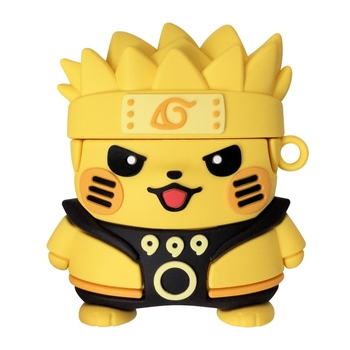 Carcasă AirPods Pro cu temă Naruto – silicon, turnare prin injecție, design portabil, stil desen animat, compatibil Apple, Sasuke și Pokémon