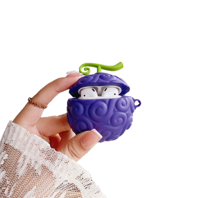 Carcasă pentru AirPods – design One Piece Devil Fruit, silicon, protecție turnată prin injecție pentru Apple AirPods