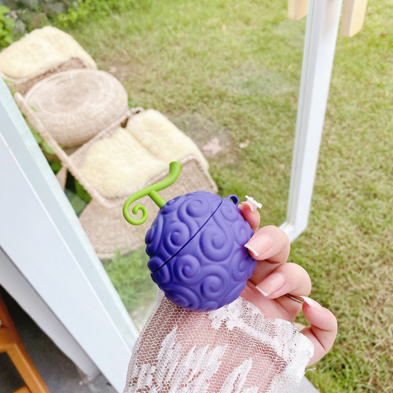 Carcasă pentru AirPods – design One Piece Devil Fruit, silicon, protecție turnată prin injecție pentru Apple AirPods