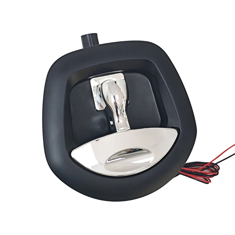 Auto rokas balsta slēdznis ar elektromagnētisku fishtail dizainu, cinka sakausējums, čūsku cilindrs, modelis BSS832-3; piemērots automobiļiem, kravas automobiļiem, pikapiem, RV un būvniecības transportlīdzekļiem.