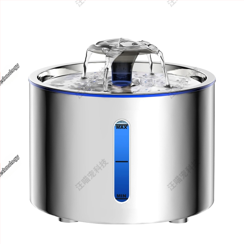 Fontána na vodu pre domáce zvieratá zo nerezovej ocele so filtráciou, odnímateľná, vhodná pre mačky a psy, bez aplikácie