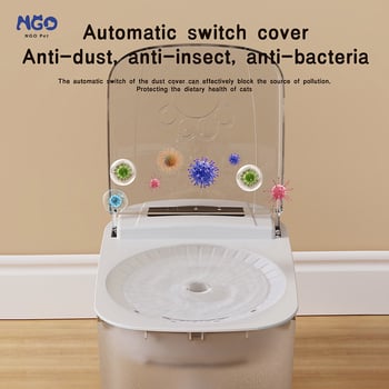 Dispenser za vodu za kućne ljubimce s pametnim preklopnim poklopcem, senzorizirano napajanje za napajanje, za pse i mačke, model EG-617, otklopni dizajn