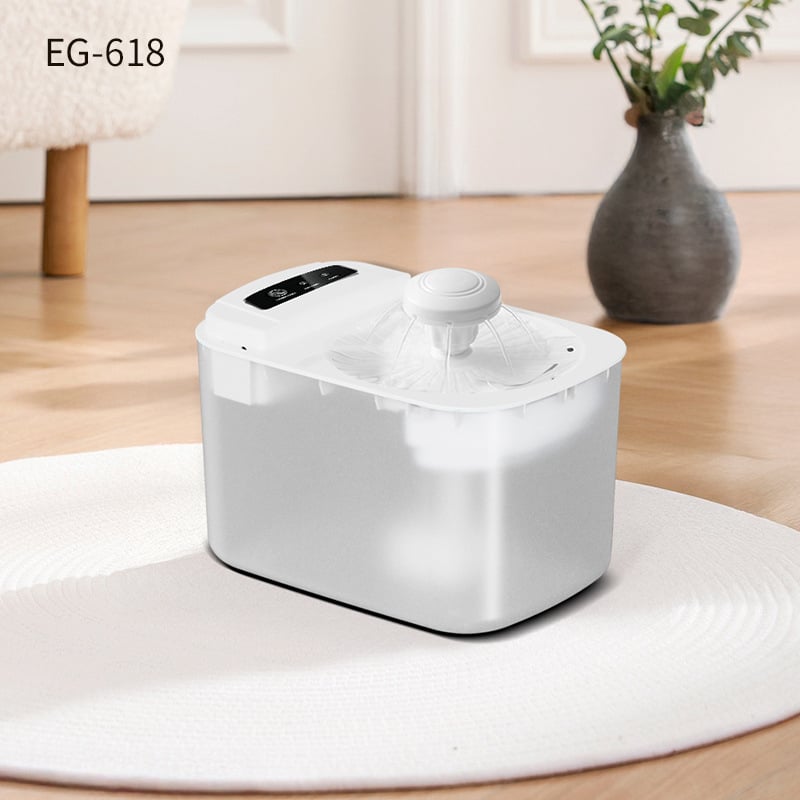 Dispenser za vodu za kućne ljubimce s pametnim preklopnim poklopcem, senzorizirano napajanje za napajanje, za pse i mačke, model EG-617, otklopni dizajn