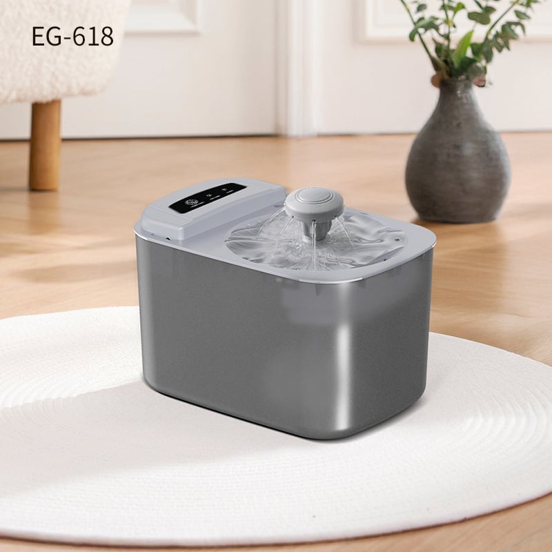 Dispenser za vodu za kućne ljubimce s pametnim preklopnim poklopcem, senzorizirano napajanje za napajanje, za pse i mačke, model EG-617, otklopni dizajn