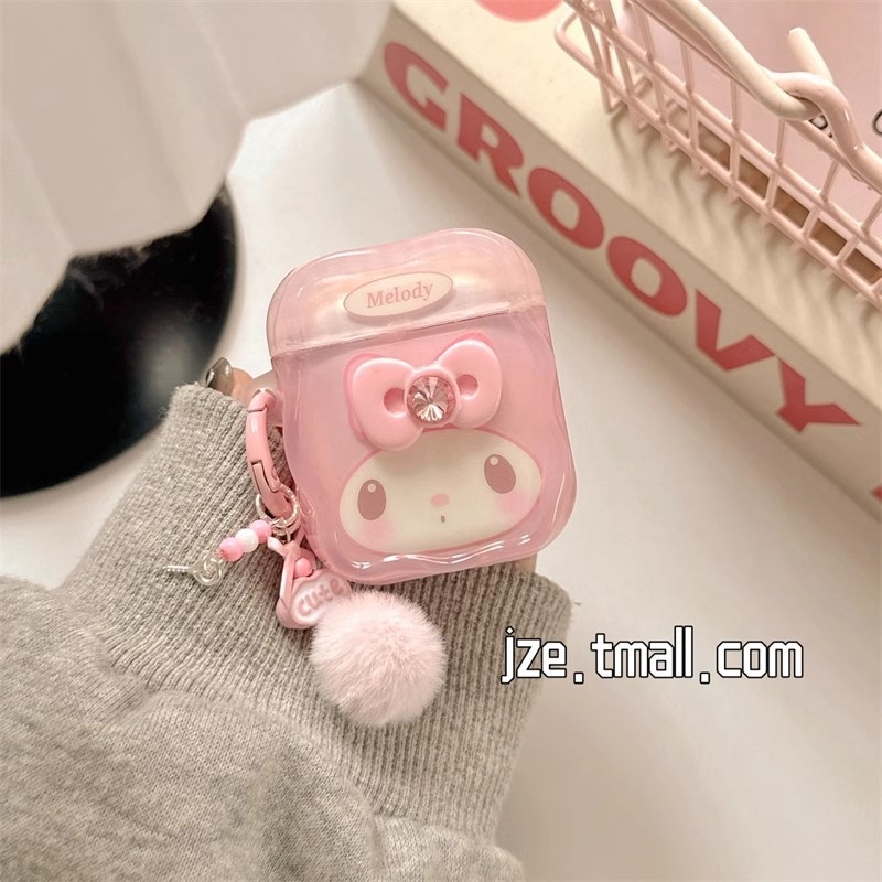 Husa AirPods TPU, design portabil în stil desen animat, turnare prin injecție, compatibil cu Apple AirPods 2/3 și AirPods Pro 2