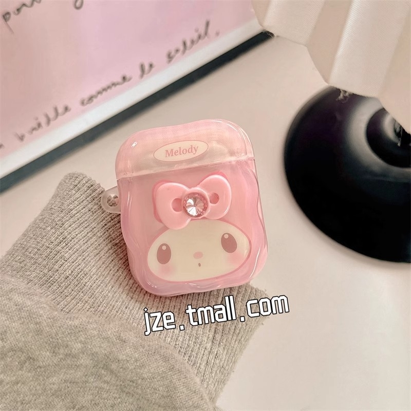 Husa AirPods TPU, design portabil în stil desen animat, turnare prin injecție, compatibil cu Apple AirPods 2/3 și AirPods Pro 2