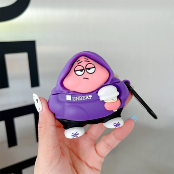 AirPods Pro apsauginis dėklas su SpongeBob Patrick atvaizdu, minkšta PVC apdaila, animacinio stiliaus, injekcinio formavimo gamyba, suderinamas su Apple AirPods Pro